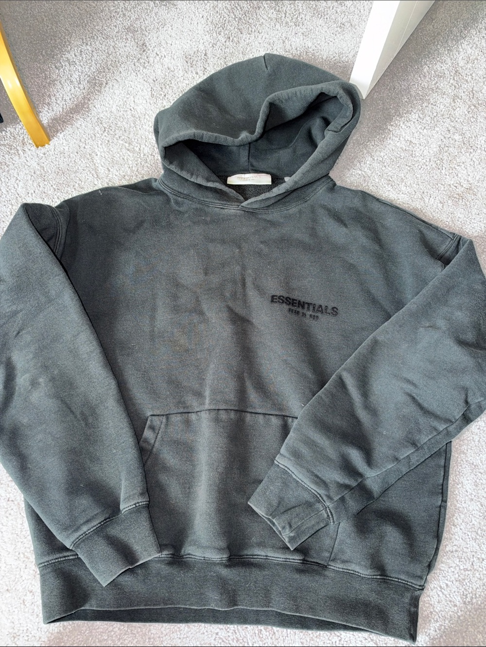 ESSENTIALS Men's Black Pullover Hoodie